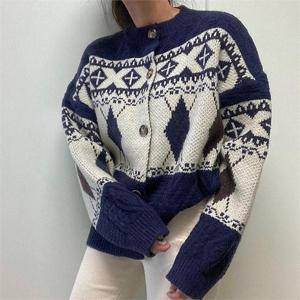 [강물처럼]위쉬몰 TG 아가일꽈배기가디건(B235H011) 빅사이즈 (6