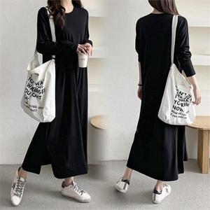 [강물처럼]위쉬몰 EM 페미닌기모슬릿원피스(B224H011) 빅사이즈