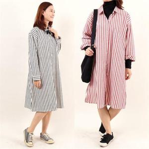 [강물처럼]위쉬몰 WW 스트라이프면원피스(6848H010) 빅사이즈 (6