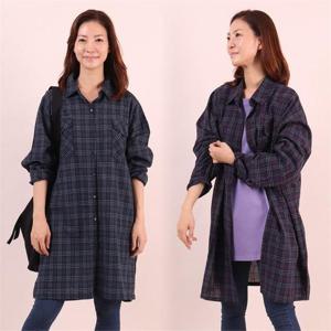 [강물처럼]아이우먼 올데이 체크 롱남방 WW6210M010 빅사이즈 (6