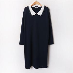 [강물처럼]아이우먼 심플배색니트원피스 OLB376M010 빅사이즈 (6