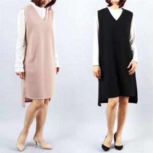 [강물처럼]위쉬몰 WW 심플골지조끼원피스(4298H010) 빅사이즈 (6