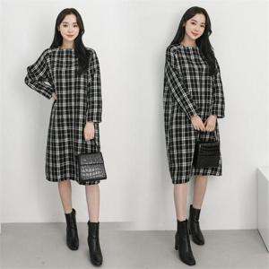 [강물처럼]위쉬몰 TM 샤트위드체크원피스(B202H010) 빅사이즈 (6