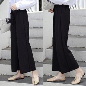 [강물처럼]빅사이즈사랑해요 6832L010 9부 베이직 통 바지 DK (6