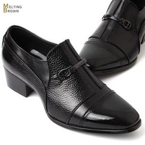 [로즈블로썸][멜팅브라운] 키높이 남성구두 남성 소가죽구두 d50