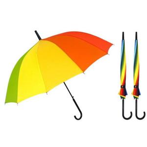 1단우산 1단 곡자 손잡이 무지개 패션 55 장우산 폰지원단 14k