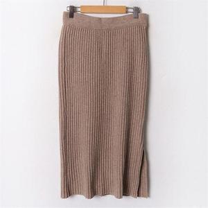 [강물처럼]아이우먼 실루엣골지니트스커트 BEB315M010 빅사이즈