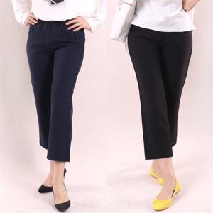 [강물처럼]빅사이즈사랑해요 4675L010 밴딩 일자 8부 팬츠 LO (6