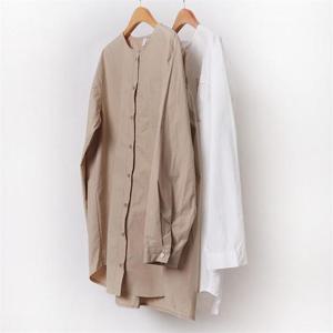 [강물처럼]빅사이즈사랑해요 B322L010 우드스티치코튼롱셔츠 BA