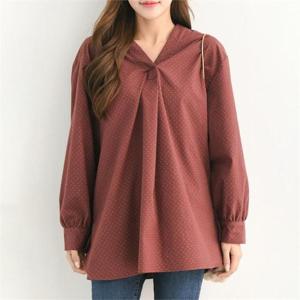 [강물처럼]아이우먼 력셔리도트블라우스 TMB160M010 빅사이즈 (6