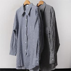 [강물처럼]빅사이즈사랑해요 A984L010 요루줄패턴카라롱남방 PE