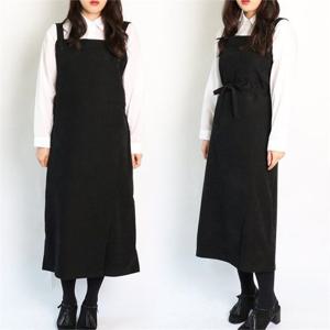 [강물처럼]빅사이즈사랑해요 7801L010 트윌 기모 끈 원피스 HG (