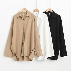 [강물처럼]빅사이즈사랑해요 B161L010 피치노멀커프스롱셔츠 TM