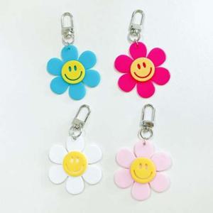 스마일 데이지 플라워 키링 가방열쇠고리 스마일키링