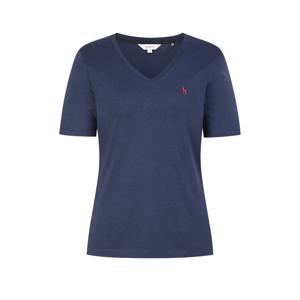 헤지스 여성 26SS 아이코닉 브이넥 코튼모달 반팔 티셔츠 네이비 HSTS6B313N3