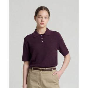 헤지스 여성 26SS ONLINE EXCLUSIVE 강연 티카라 반팔 풀오버 다크와인 HSSW6B404D3