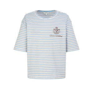 헤지스 여성 26SS 루즈핏 스트라이프 반팔 티셔츠 라이트블루 HSTS6B306B1