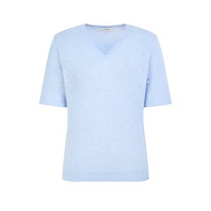 헤지스 여성 26SS 블루 로고자수 면혼방 반팔니트 HSSW6BC41B1