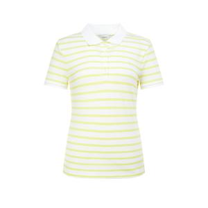 헤지스 여성 26SS 아이코닉 슬림핏 반팔 피케 티셔츠 라임 스트라이프 HSTS6BC31L1