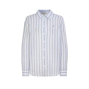 헤지스 여성 26SS 루즈핏 코튼 아사 셔츠 네이비 HSSH6BC33N2