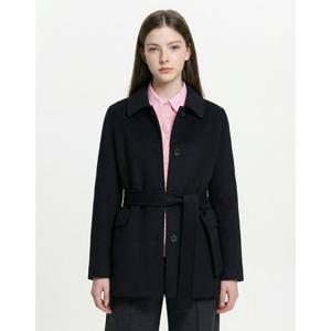 헤지스 여성 26SS 인기급상승 핸드메이드 하프 코트 네이비 HSCO6A101N2