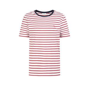 헤지스 여성 26SS 아이코닉 코튼모달 스트라이프 반팔 티셔츠 레드 HSTS6B311R2