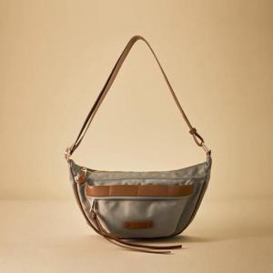 지센 HC41 가죽패치 나일론 반달백 LAABQ301BR