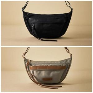 지센 HC41 가죽패치 나일론 반달백 LAABQ301