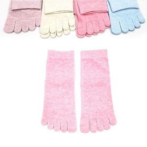 여성 중목 발가락 양말 땀흡수 면 스판 토삭스