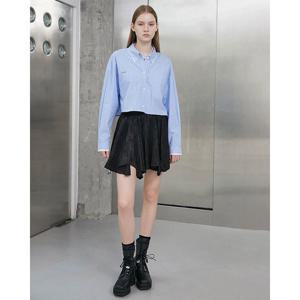 [에고이스트]스트라이프 크롭 블라우스 ER3WB861