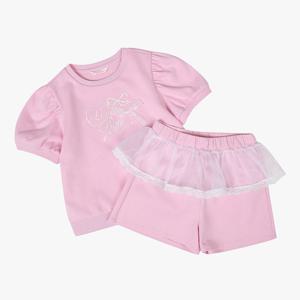 [로엠걸즈(아동)]러블리 퍼프 프릴반바지 셋업상하세트 RGSM2645C