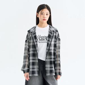 [더데이걸]쿨 체크 후드 집업점퍼 TGBW26S02