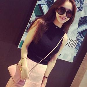 여자 니트티 민소매 슬리프 셔츠 폴라 조끼 5컬러 여성니트티셔츠