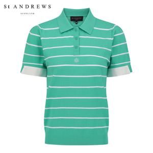 [세인트앤드류스] 여성 스트라이프 스카시 배색 반팔 니트 821F2SR106_MT