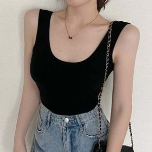 여름 데일리 나시 민소매 크롭 스타일 이너 나시티