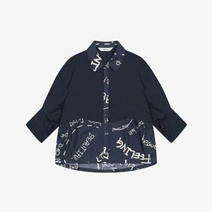 [베스띠벨리]레터링배색귀여운셔츠블라우스BLBAH2409