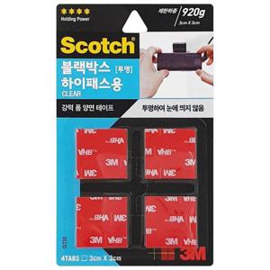 투명폼양면테이프 강력 폼 (블랙박스 하이패스용) 투명 3M 양면테이프4P