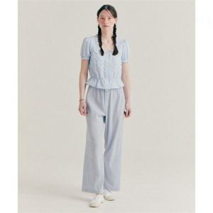 벤시몽 GINGHAM BANDING PANTS - SKY BLUE 423255