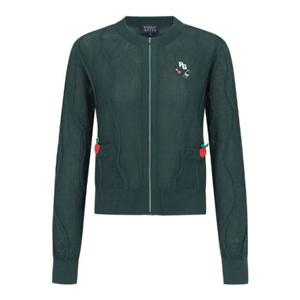 파리게이츠골프자켓 NQC 521D2SD506_GN 여성 웨이브 라인 메쉬 집업 가디건