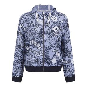 파리게이츠골프자켓 NQC 521E2TF414_VO 여성 스마일 로고 메쉬 집업 티셔츠