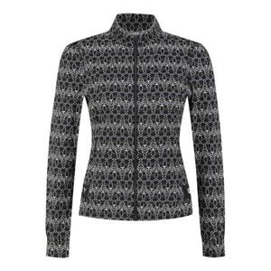 파리게이츠골프자켓 NQC 521E2TF508_BK 여성 바니 패턴 스트레치 집업 티셔츠