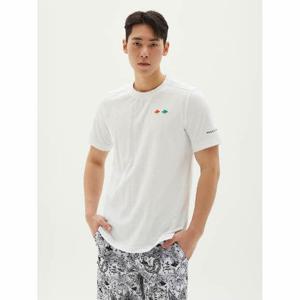 M 파리게이츠반팔티 NQC 531D2TR604_WH 공용 컬러 바니 뱃지 반팔 티셔츠