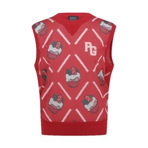 파리게이츠골프조끼 NQC 521D2SV501_RE 여성 컵케익 아가일 니트 베스트