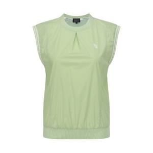 파리게이츠골프민소매 NQC 521E2TR409_GN 여성 백 로고 배색 라인 슬리브리스 탑