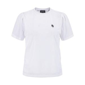 M 파리게이츠골프반팔티 NQC 521E2TR410_WH 여성 스마일 로고 시스루 셔링 반팔 티셔츠