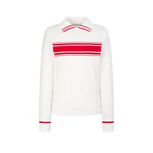 헤지스 골프 여성 26SS 화이트 여성 저지소매 윙카라 스웨터 HWSW6A212OW