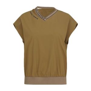 M 파리게이츠골프민소매 NQC 521D2TR712_BR 여성 로고 스트랩 V넥 슬리브리스 탑