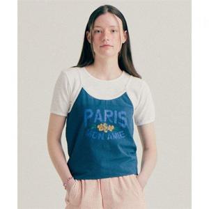 벤시몽 SUMMER GRAPHIC SLEEVELESS - BLUE 423245