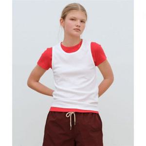 벤시몽 BASIC RIBBED SLEEVELESS - WHITE 423281
