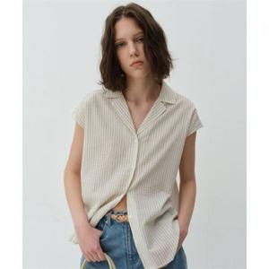 벤시몽 STRIPE HALF SHIRTS - BUTTER CREAM 423828